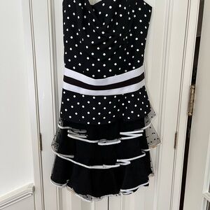 David Butler Vintage - Elegant 2-piece Strapless Polka Dot Outfit